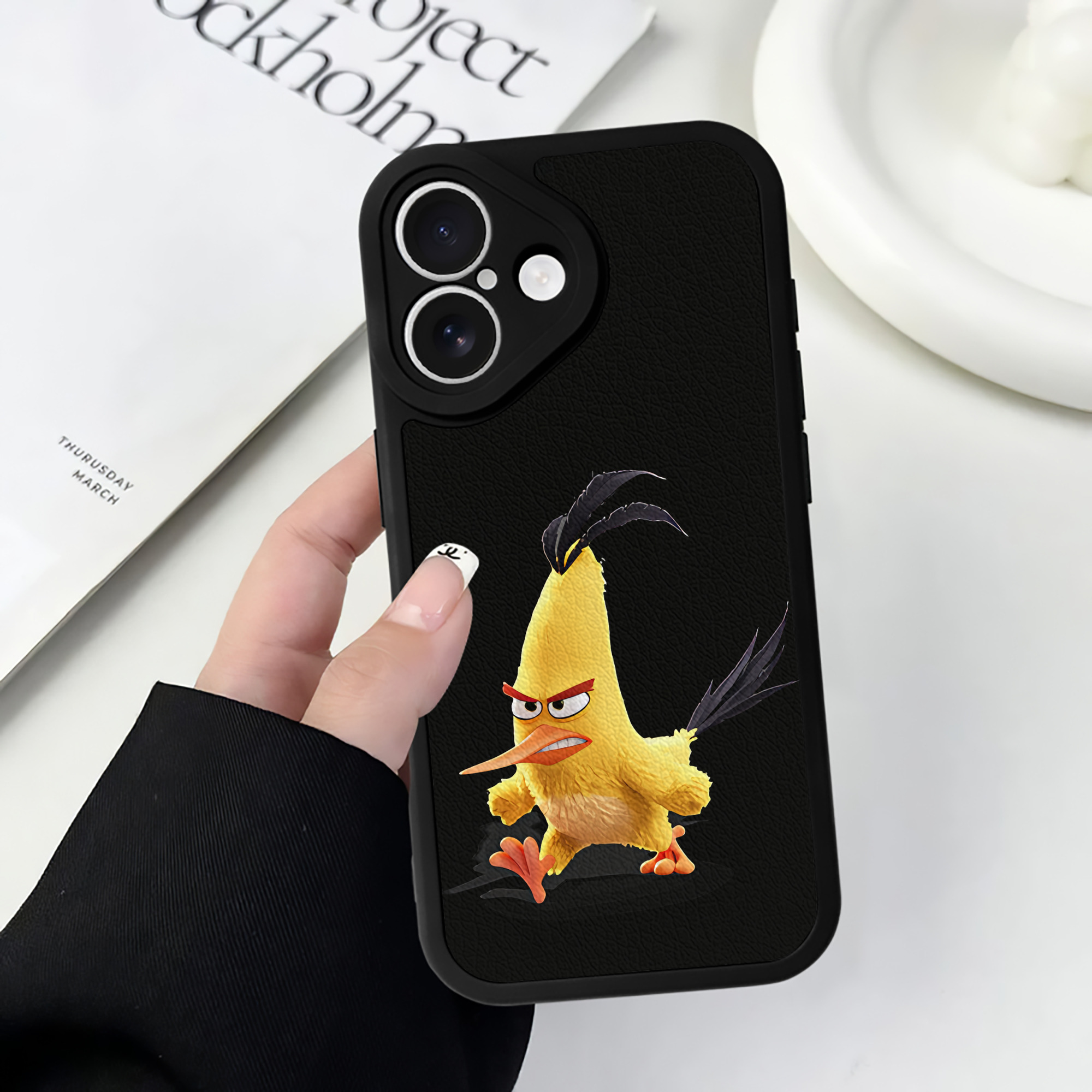 （画像用） Angry Birds アングリーバード 【iPhone 16シリーズ対応】シリコンスマホケース（レザー調） 材質：シリコン